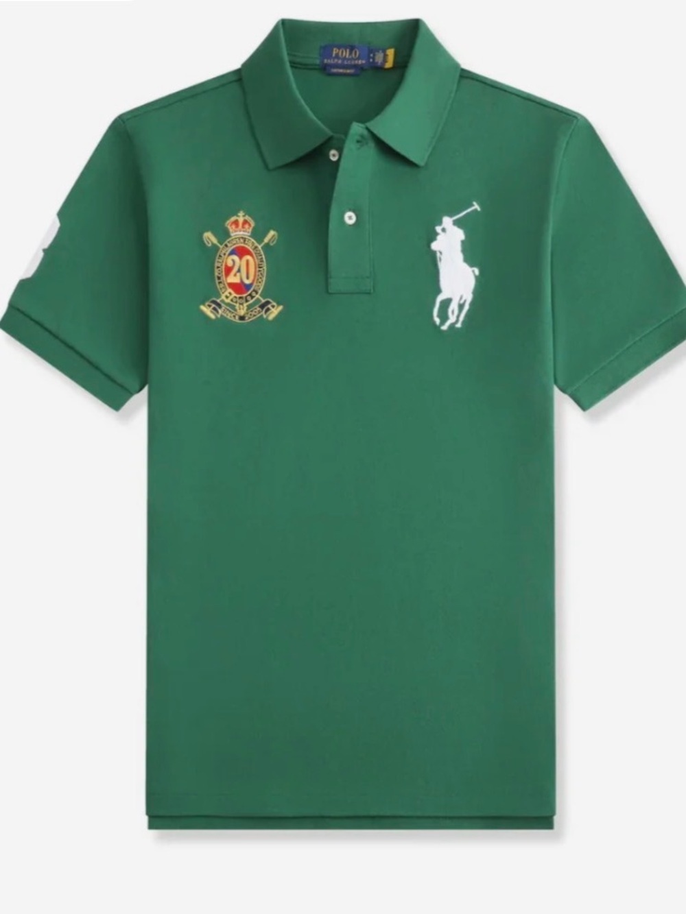 Polo by Ralph Lauren Emerald Green Polo with White Pony & Crest